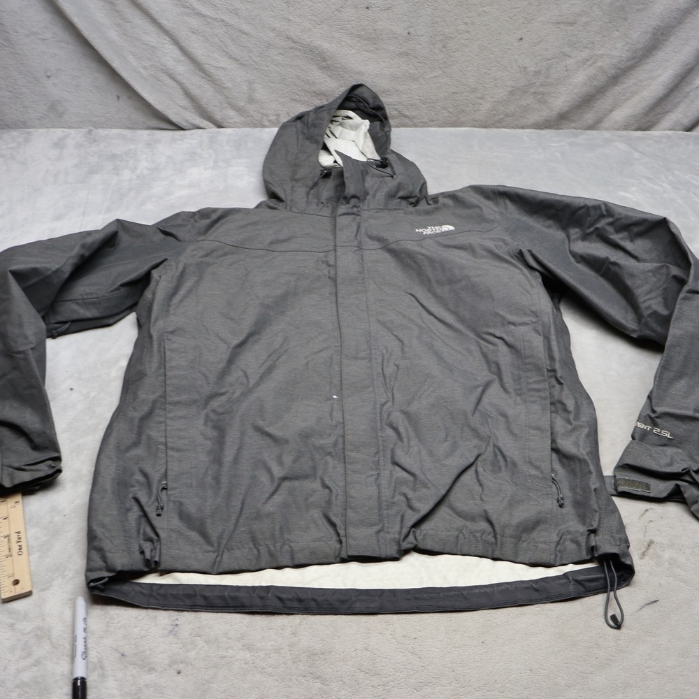 North Face Jacket Mens Large Grey Venture 2.5L Waterproof Hooded Windbreaker